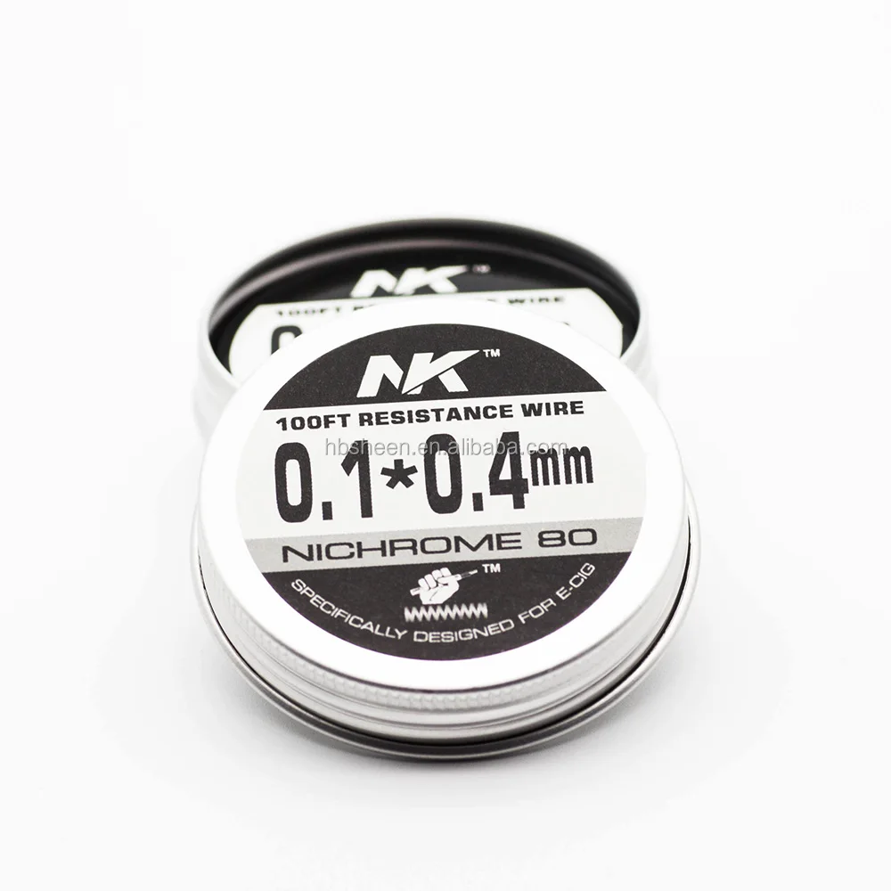 Sheen NK best nichrome Ni 80 heating resistance wire 100ft flat ribbon electric wire for premade coil vape