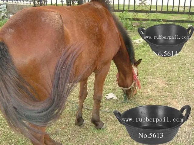 Резиновое ведро для Кормления лошадей, резиновая кормушка с встроенными ручками