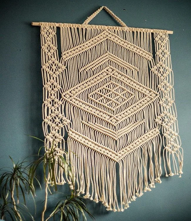 Boho Chic Design Home Decor Wall Hanging Pattern made up of 100% Cotton Ropes