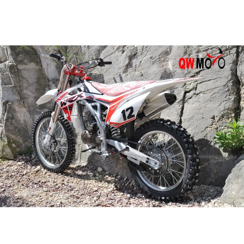QWMOTO new design 250cc used motorcycle electric start pitbike china 250cc dirt bikes alloy frame dirt bike 250cc