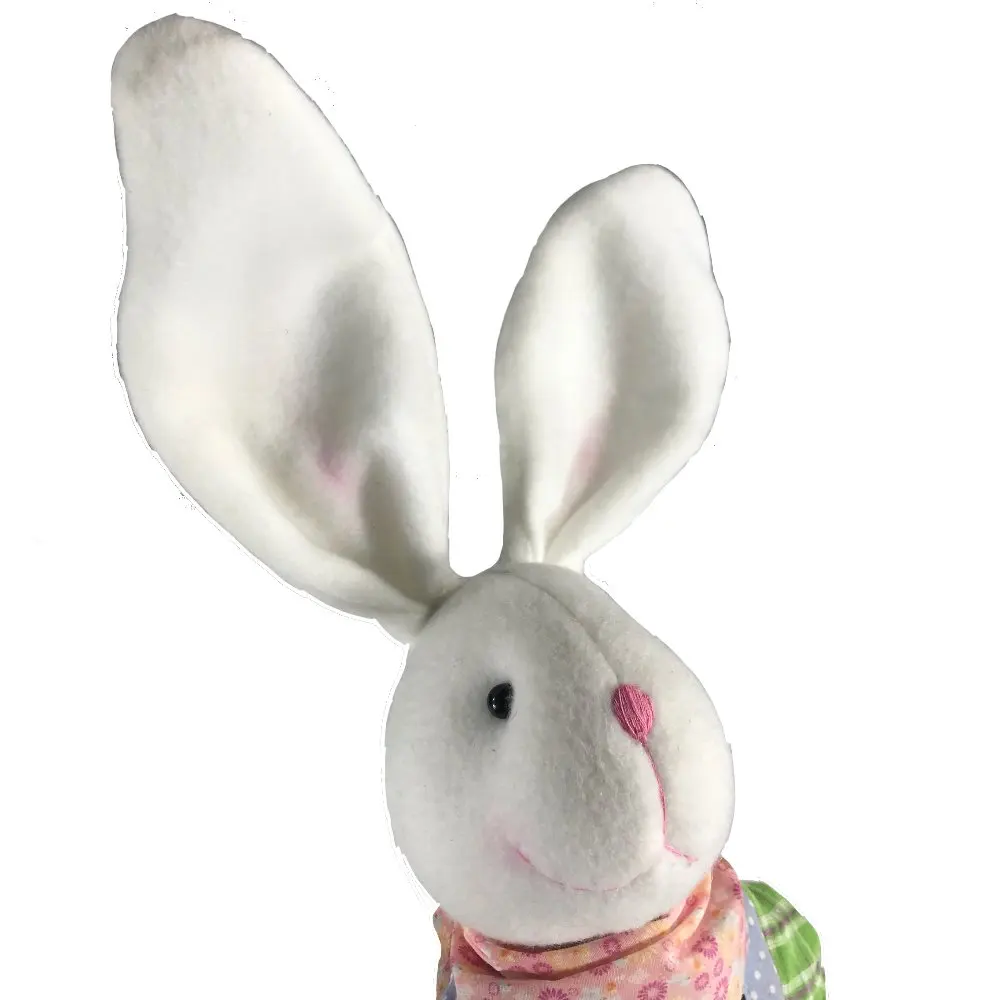 best price high quality funny cute draft white pink decorative craft easter indoor decor decoration easter bunny door stopper