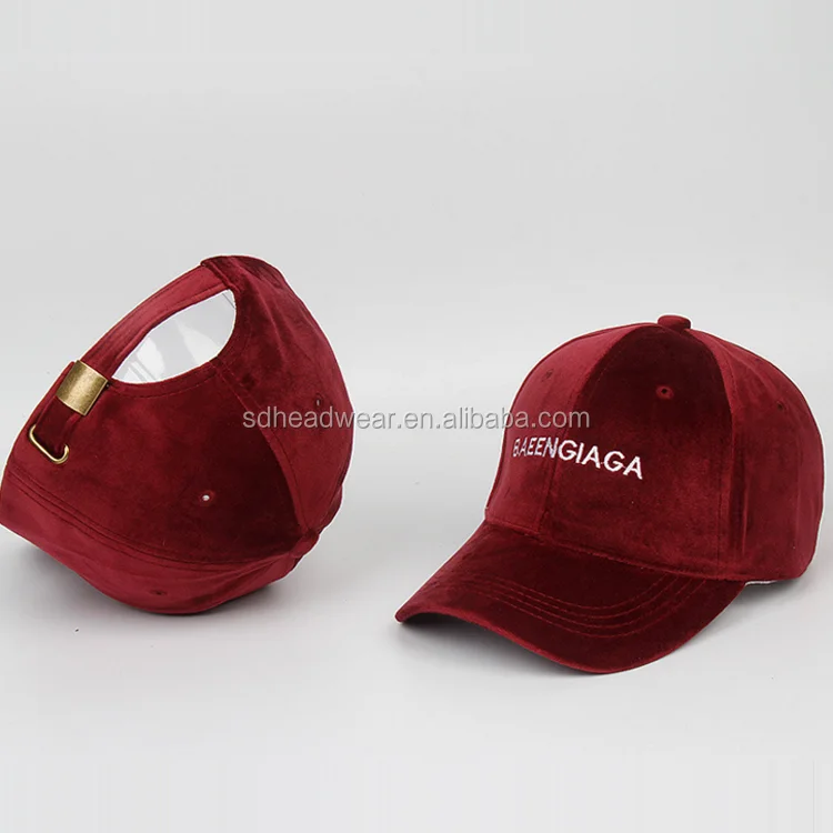 Fashion cheap men wholesale custom embroidered dad baseball velvet velour cap