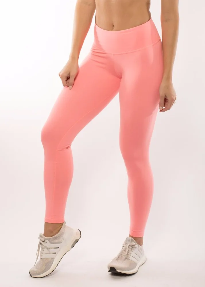 Sexy ladies wear sports slim fit compression yoga fitness pure color nylon spandex leggings