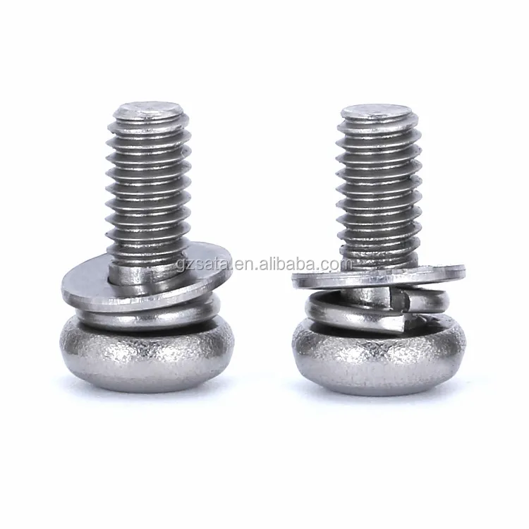 Custom Stainless Steel 304 A2-70 Torx Drive Pan Head Sems Screws M2.5 M3 M3.5 M4 M5 M6 M8