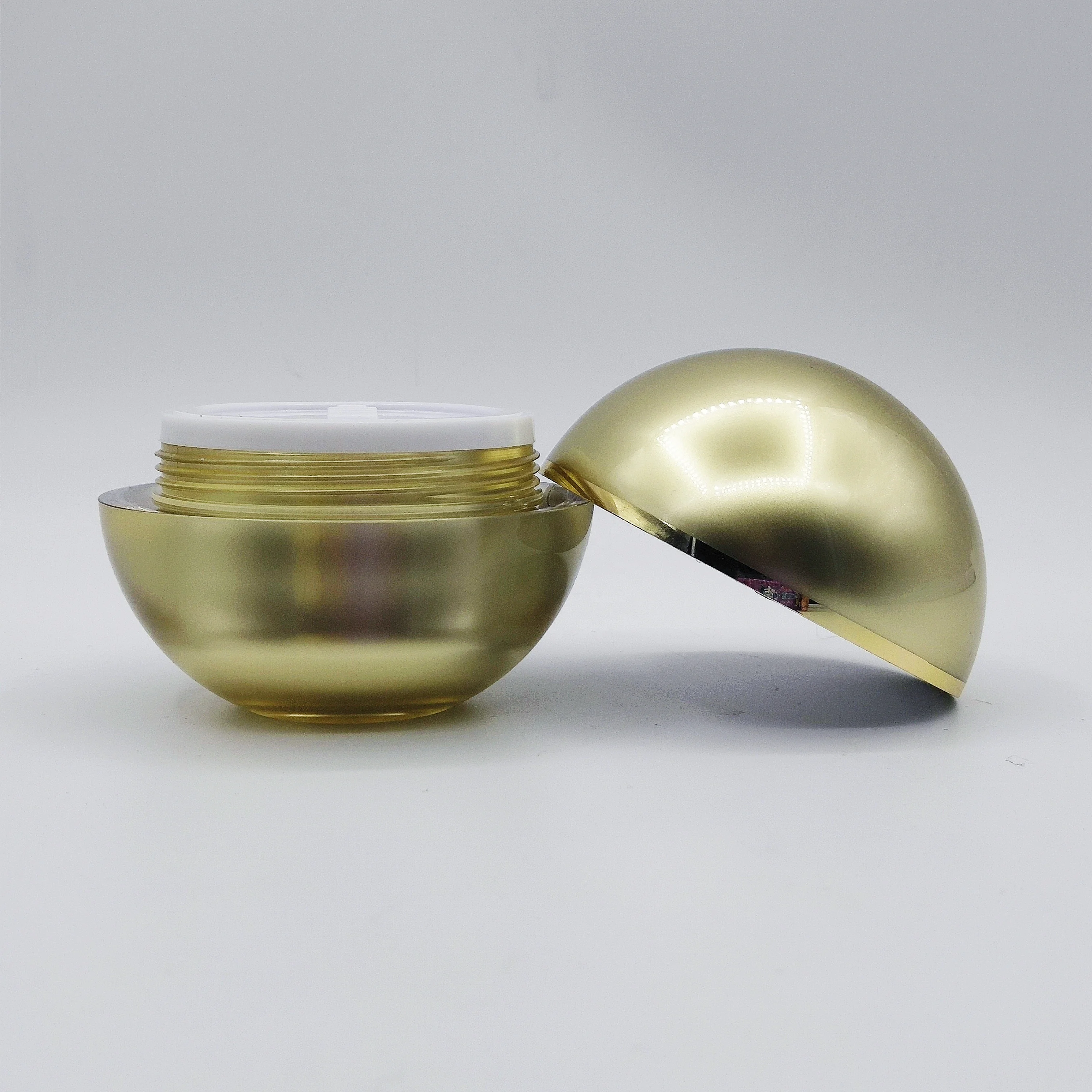 15g 30g 50g Luxury Advanced Egg Shape Plastic Round Acrylic Cream Jar for Cosmetics