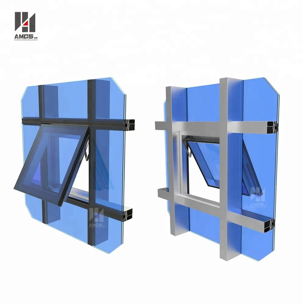 
Building exterior reflective/Low-E glass facade aluminum curtain wall system 