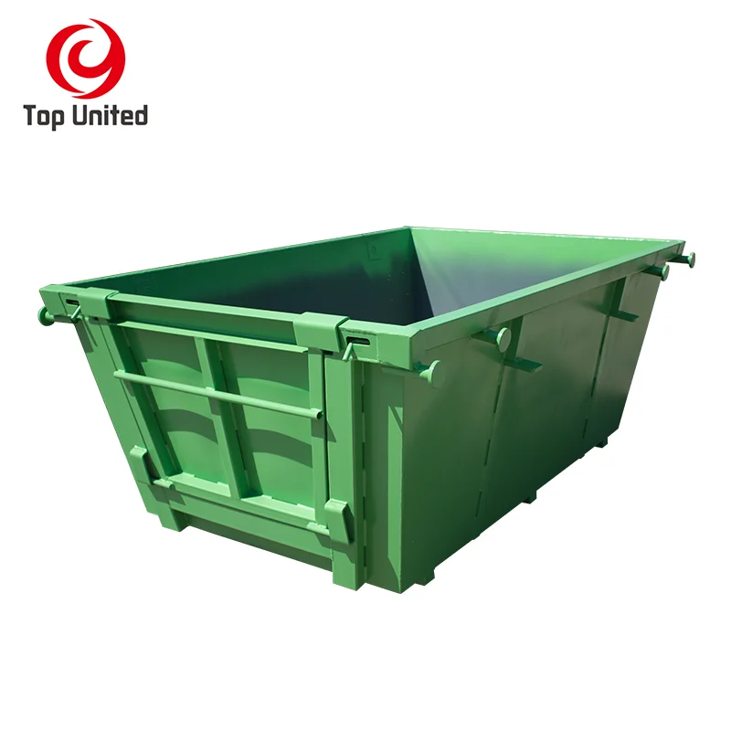 
eco-friendly materials iron metal skip waste trash bin 