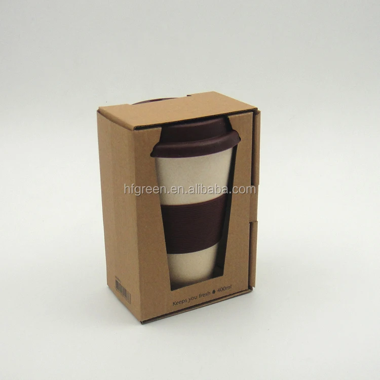 custom logo printing eco friendly Coffee Mug 400ml 450ml bamboo fiber coffee cup