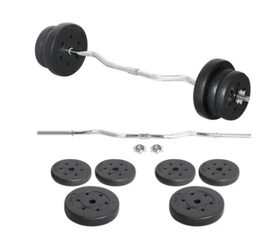 Custom 10kg 20kg gym adjustable weight dumbbell and barbell set