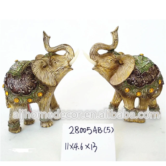 
Standing Resin Elephant figurine with gemstone for sale 