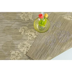 High Quality PVC Table Mats for Restaurant Woven placemat Dining Plate Dish Mat