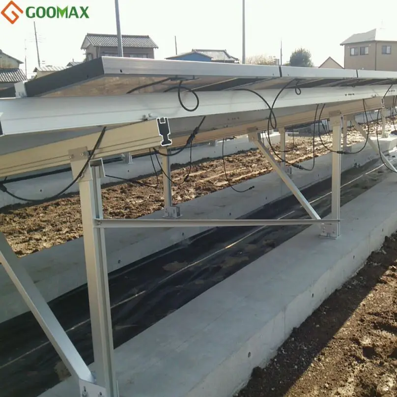 С солнечной панелью Опора системы заземления Солнечный монтажный кронштейн