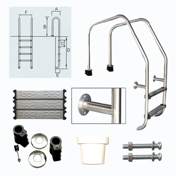 Wholesale Pikes Pool Ladder Underwater Light Colorful Waterfall