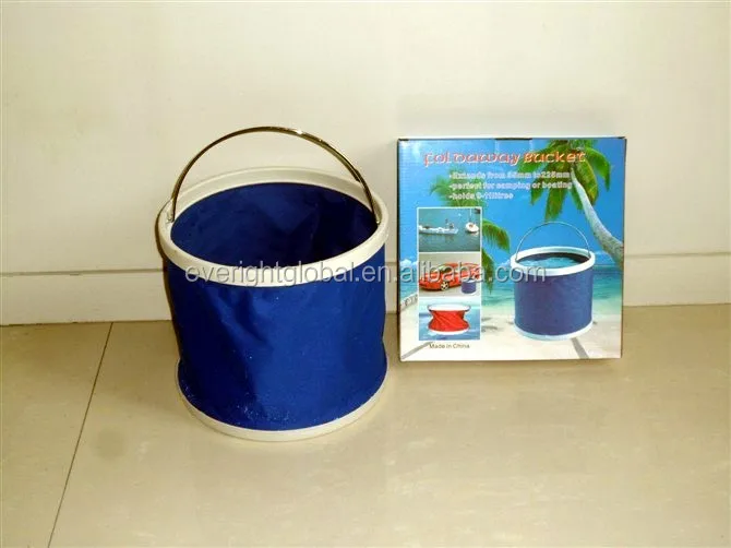 D010 11L Folding collapsible oxford water bucket with handle and custom logo for promotion event