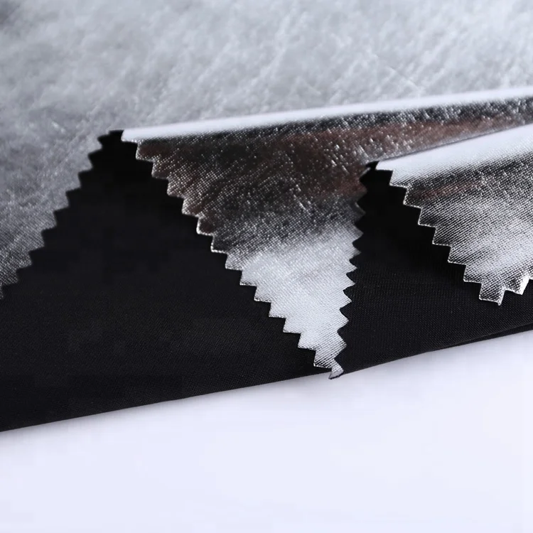 Custom FDY silver foil design cotton muslin fabric textile