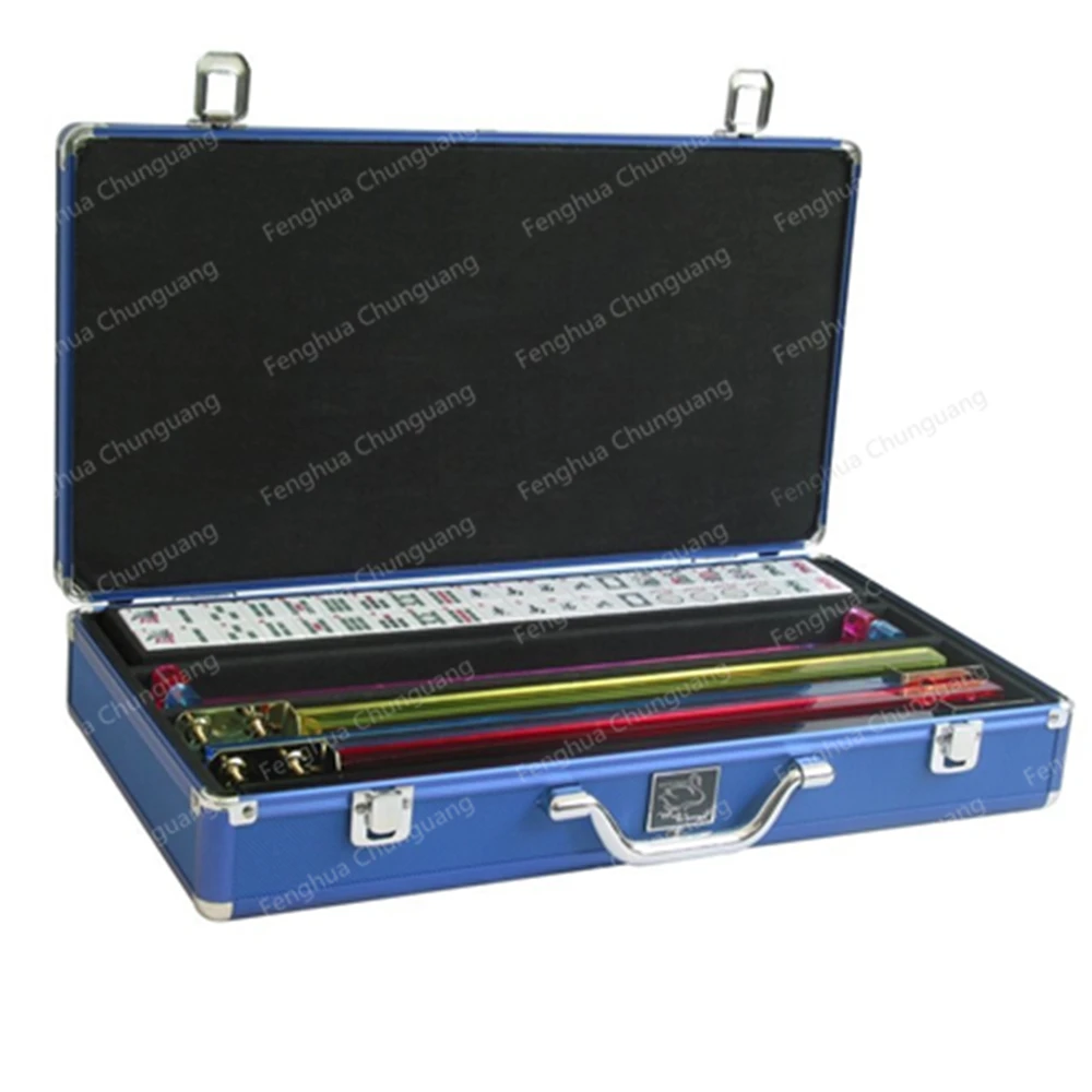 
Custom Crystal American Mahjong Set with Aluminum Case 