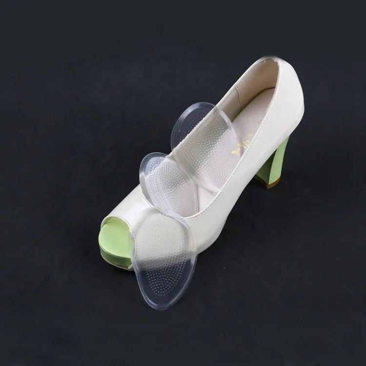 Transparent Anti slip Sticky High Heel Shoes Soft Silicone Gel Foot Massage Ball of Foot Cushions Pain Relief Shoe Inserts