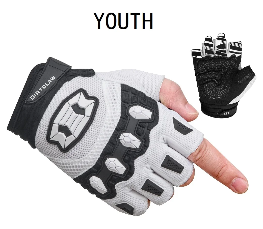 Seibertron Youth Dirtclaw Unisex BMX MX ATV MTB Road Racing Mountain Bicycle Cycling Off-Road Dirt Bike Gel Padded Gloves