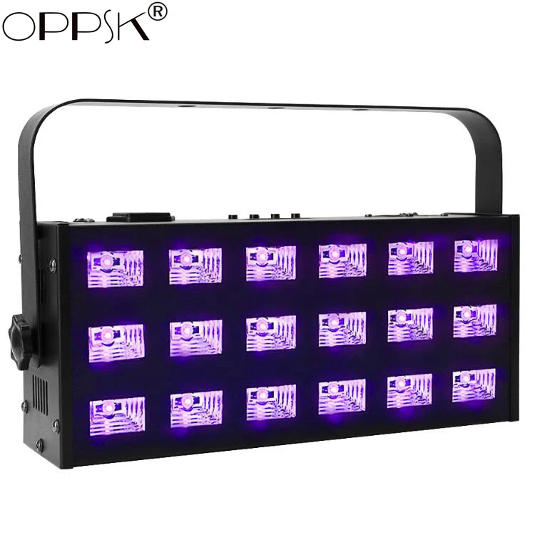 Party Light 18x3W DMX512 Control LED Black Light for Blacklight Glow Party UV Paint Club