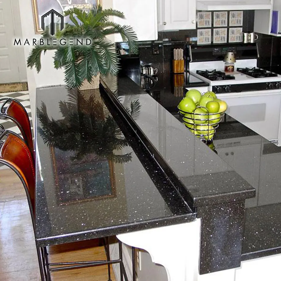 new modern granite table top black galaxy granite dining table