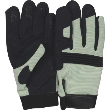 Manufacturer Synthetic Palm Cheap price flexible fabric Mechanic Gloves