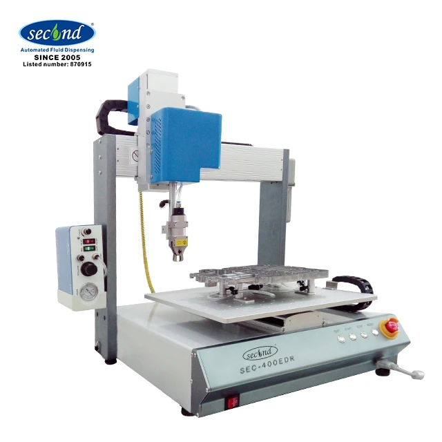 Automatic fluid dispense adhesive glue dispenser with 4 axis 360 rotate valve