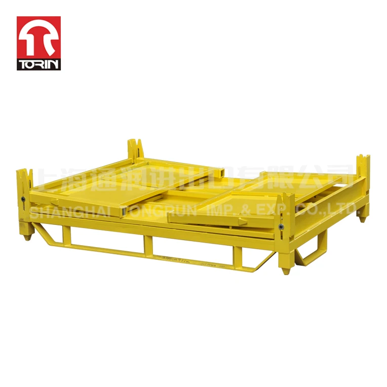 Torin LK53 Folding stacking storage iron plate turnover box wire mesh container metal pallet