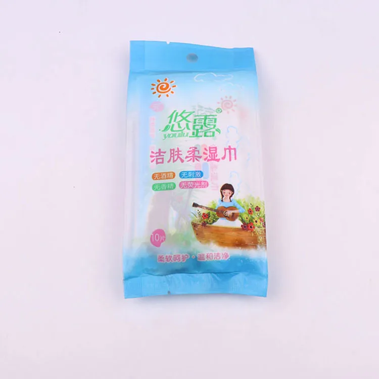 Disposable Non-woven refreshing wet wipes Independent packaging wet napkin