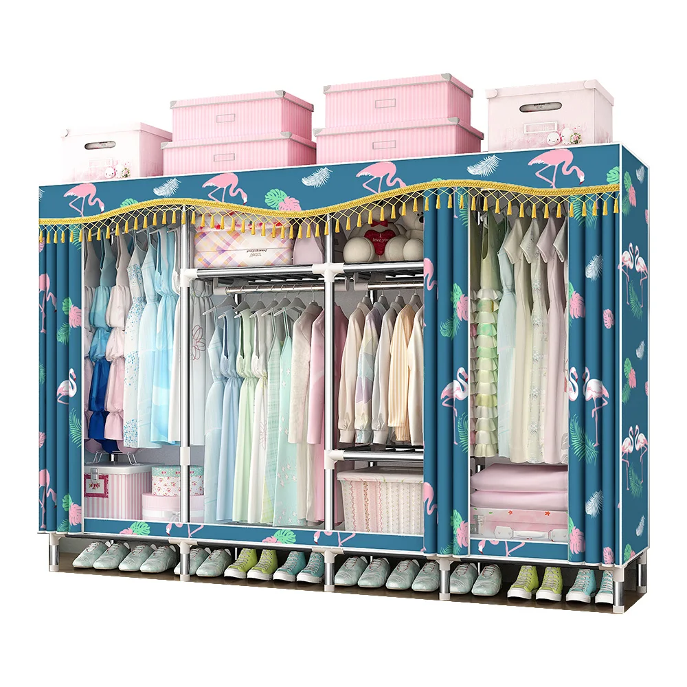 
New Large Size Fabric Cloth Wardrobe For Bedroom Clothes 230CM 25230 