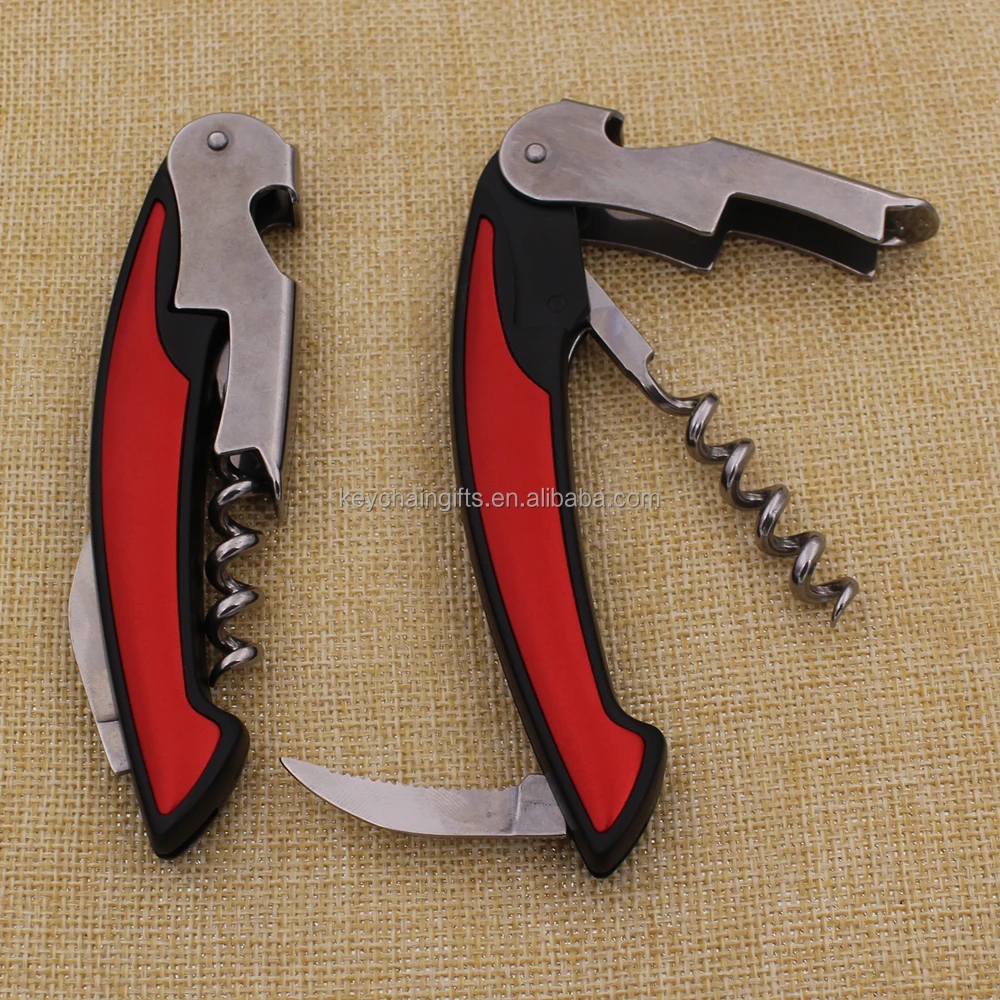 Promotion gifts custom logo multifunction wooden corkscrew