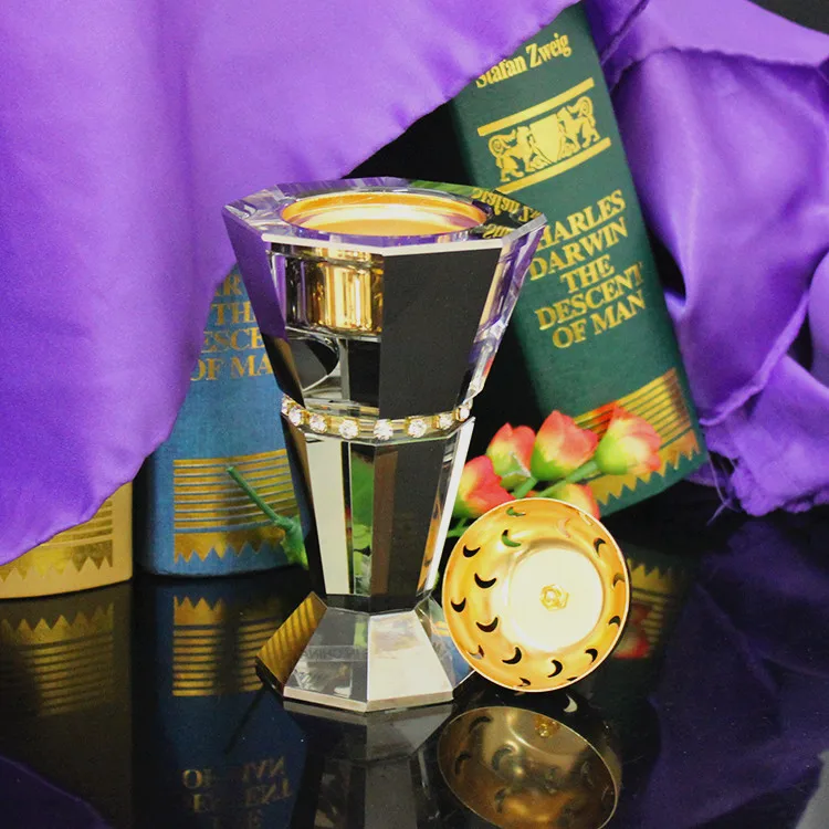 Wholesale sliver arabic crystal incense burner for decoration