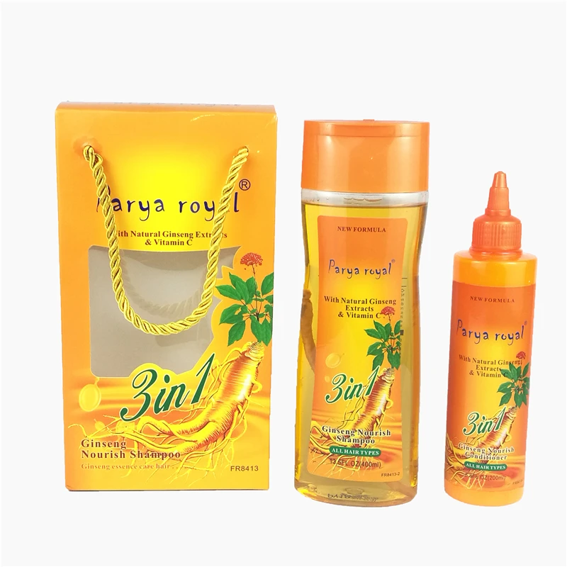 Parya Royal 3in1 with natural ginseng extracts & vitamin C 400ml and 200ml care hair ginseng nourish shampoo and conditioner