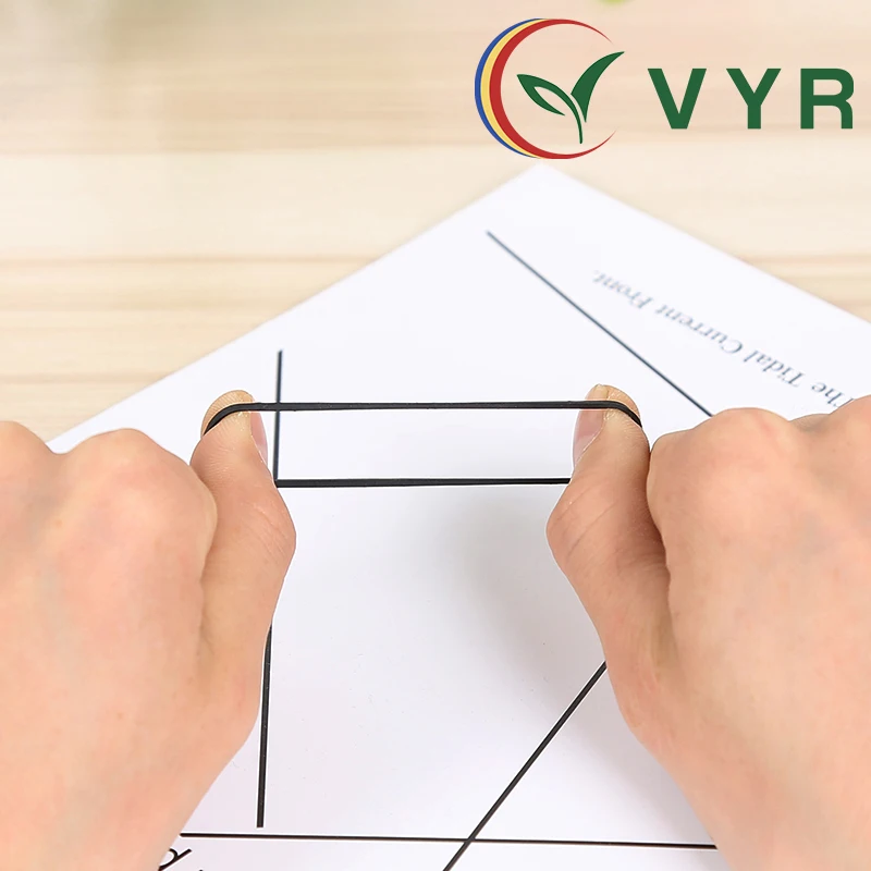 Mini around 32x0.9cm diameter black heat resisting natural rubber elastic silicone hair band rubber band