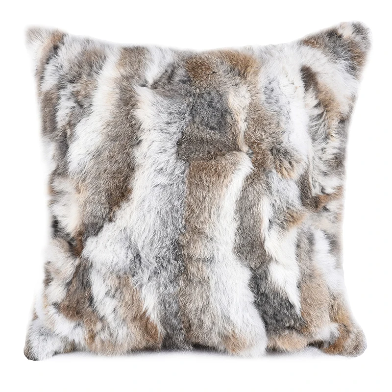 SF0452 High Quality Real Rabbit Fur Cushion Covers Any size can be Customize