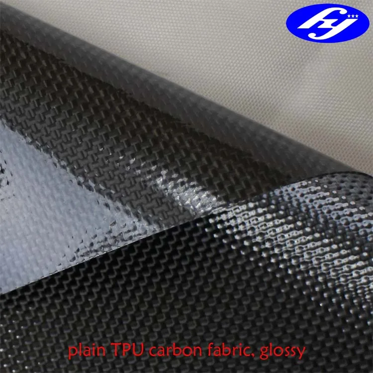 TPU coated carbon fiber fabric for bags and wallets