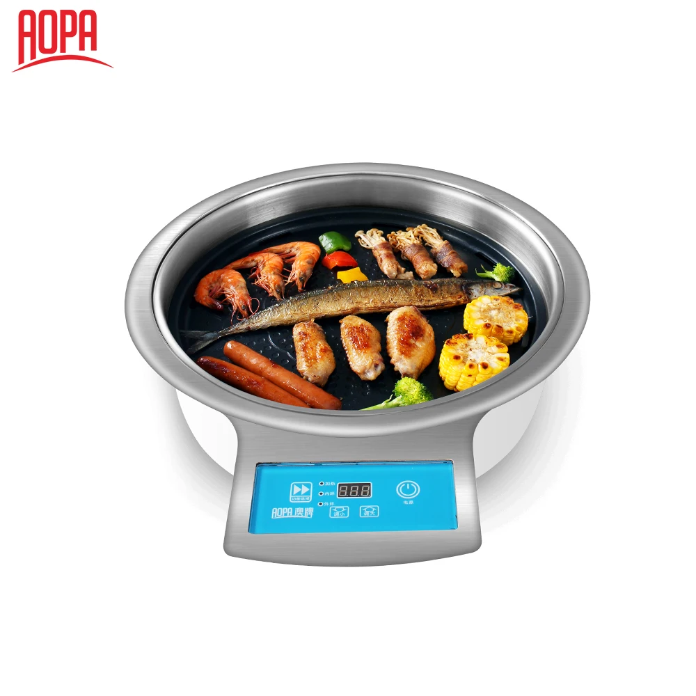 AOPA smokeless indoor commercial korean electric bbq grill