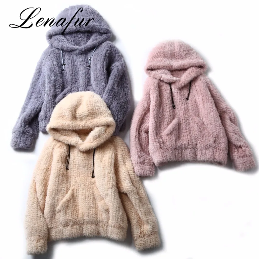 Полезные вязаная норковая шуба супер теплый натуральный мех пальто