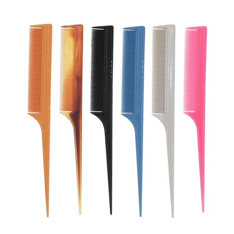 High quality salon Hairdressing tool Plastic comb with tail
