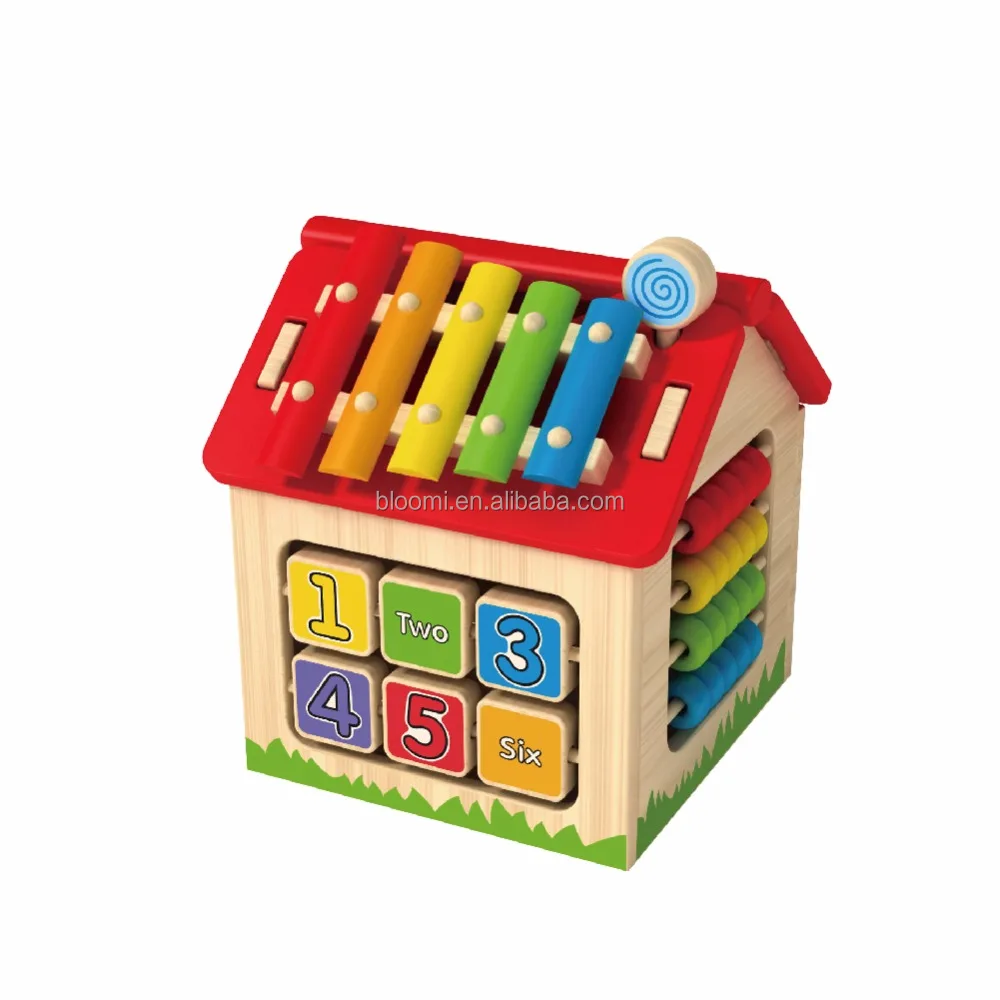 Wooden Intelligence toy Early childhood educational multifunctional wisdom house and musical instrument