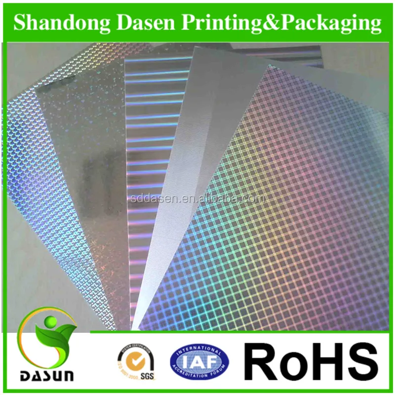 
180g Holographic Laser Metallic Paper/Fresh laser card 