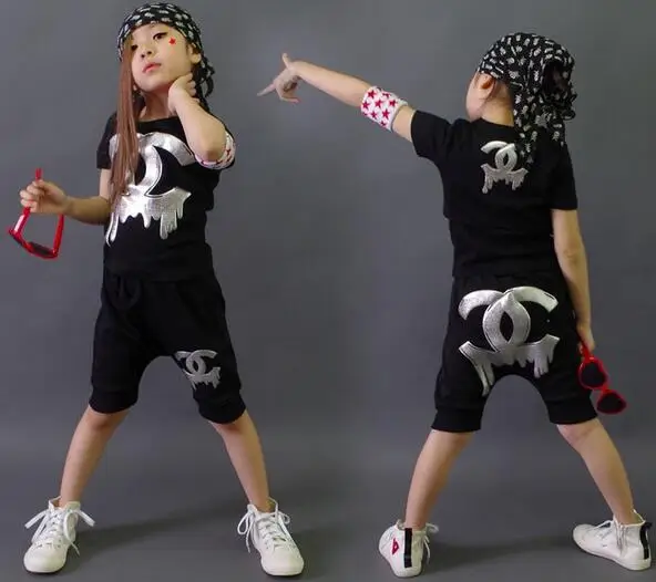 2016 New fashion spring summer children s clothing set Costumes brand boys T shirt Hip Hop