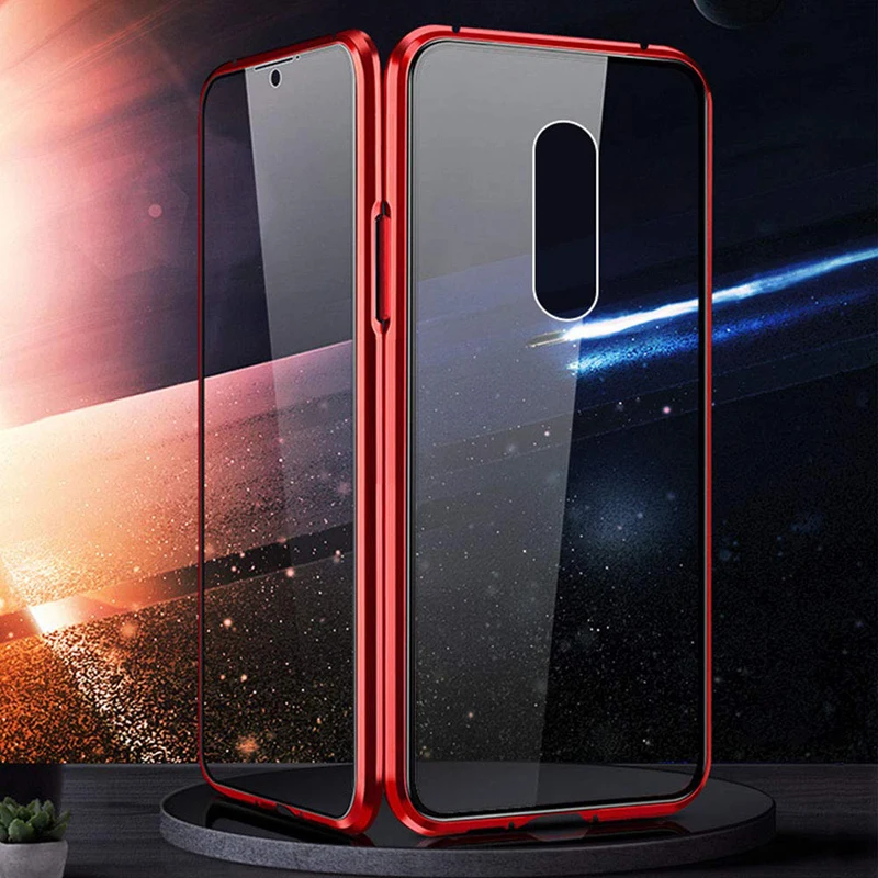 Productos Tendencia 2019 Cell Phone Accessories Magnetic Tempered Glass Phone Case for OnePlus 7 Pro*