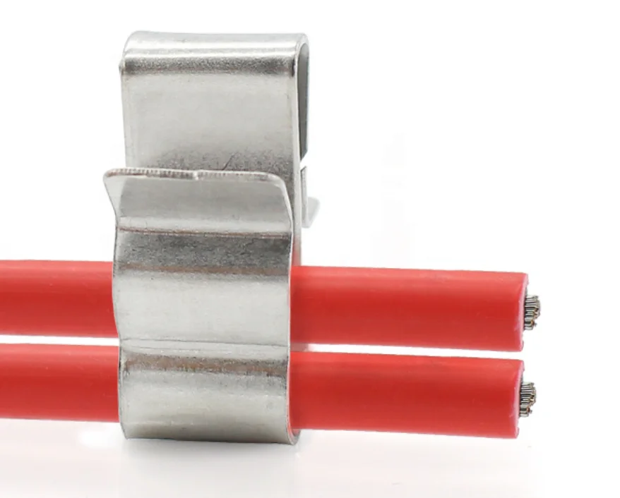 Stainless Factory direct sale Two Lines steel cable clamp solar cable clamp for solar system install