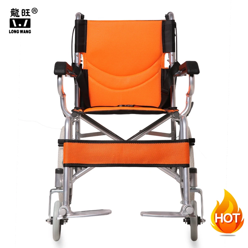 High quality Lightweight manual wheelchair portable folding hand push adult disabled elderly home user outside wheelchair