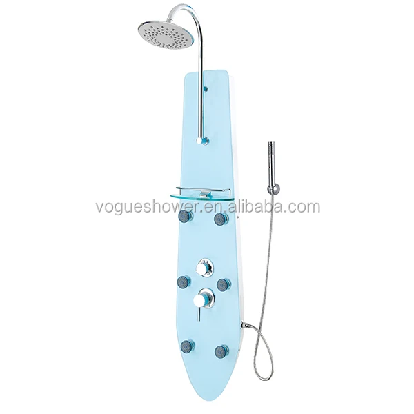 Твердая поверхность закаленное стекло многофункциональные душевые стеновые панели с массажными струями тела