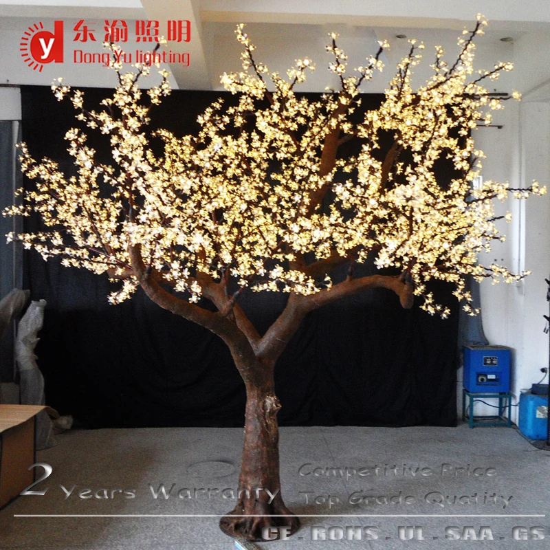 artificial outdoor decoration led cherry blossom tree lamp