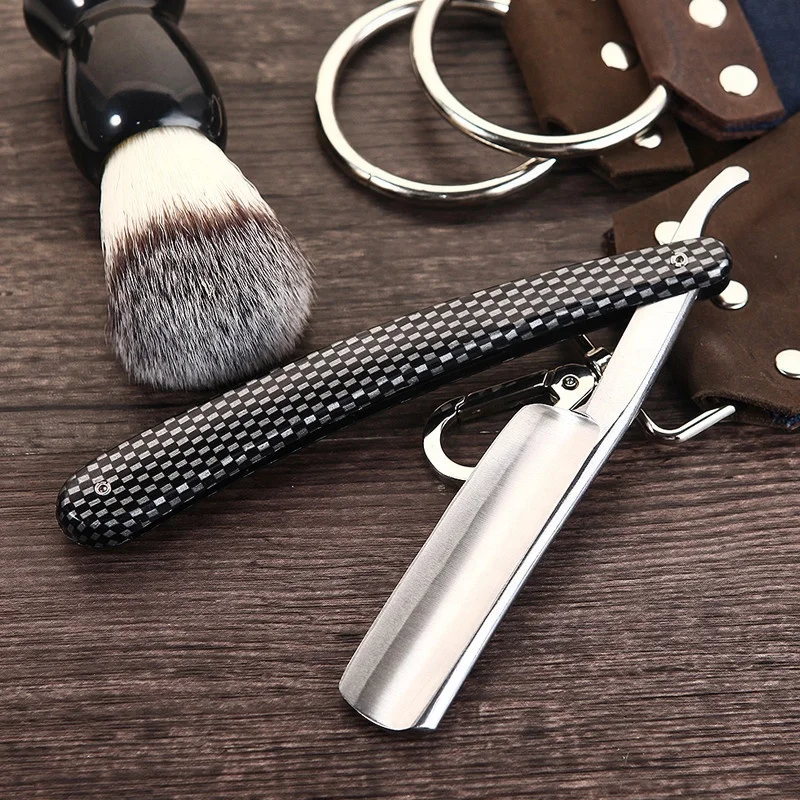 Cut Throat Shaving Straight Razor Carbon Steel Barber Sharpen Straight Razor Shave German Safty Shaver Throat Razors ABS Handle