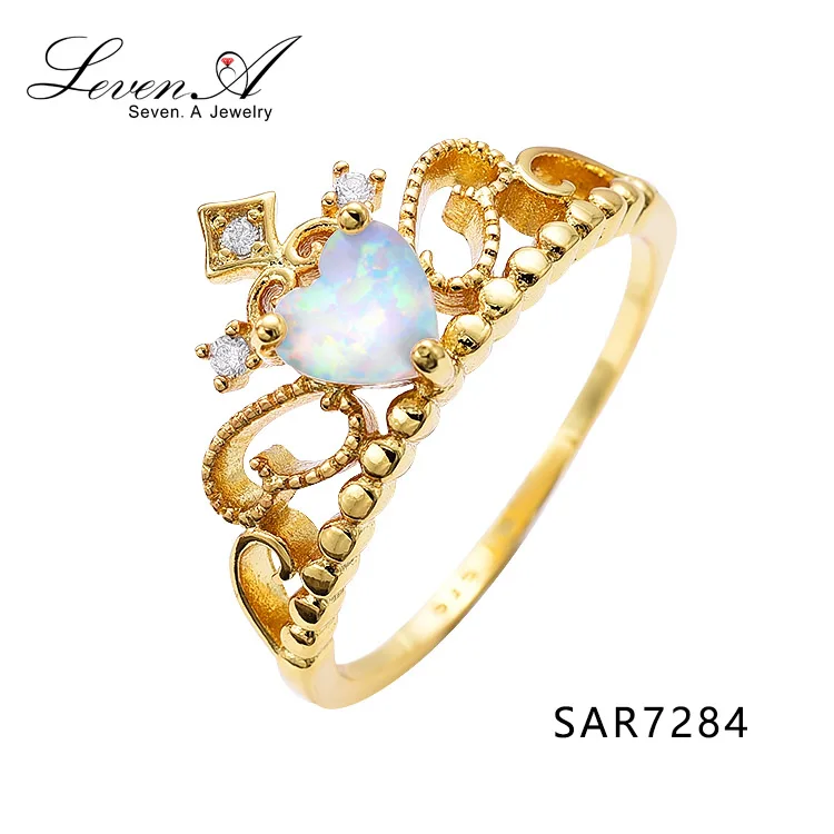 
Sevenajewelry SAR7284 Fashion jewelry antique 2 gram gold ring,heart shape opal platinum ring prices in pakistan 