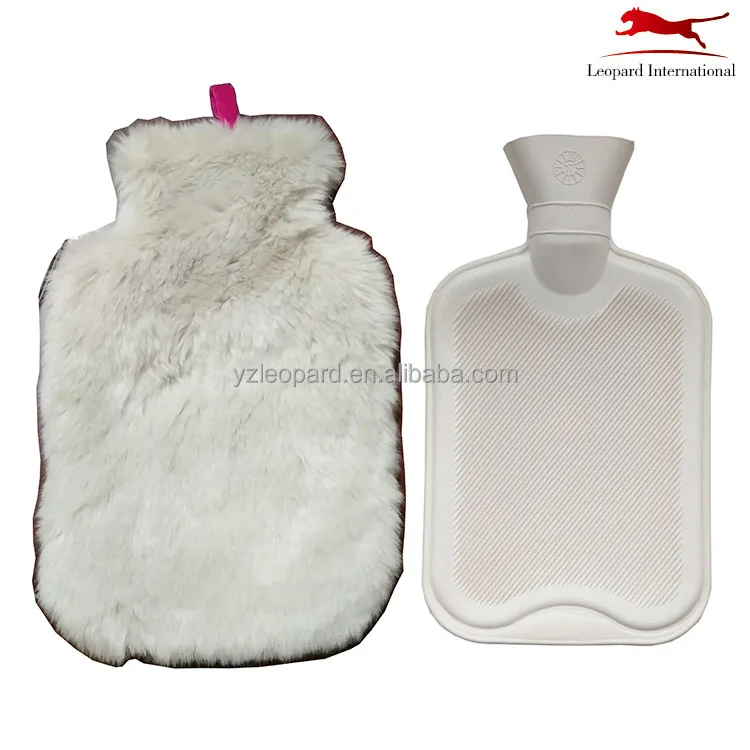 
Ultimate luxury target custom 2000ml rubber hot water bottle pillow with faux fur cover 