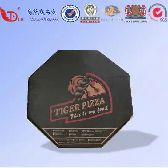Round pizza box kraft liner recycle/virgin paper corrugated box